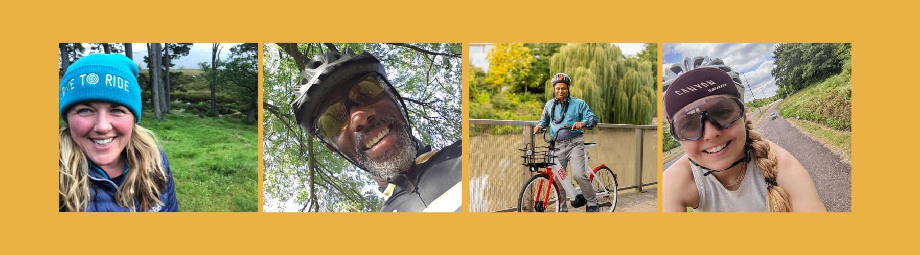 A selection of happy riders