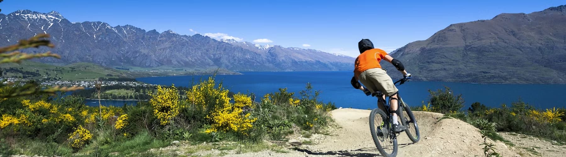 Person on bike in landscape