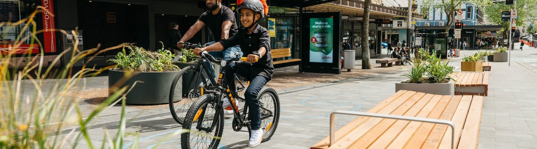 Family biking